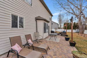 View of patio with outdoor lounge area