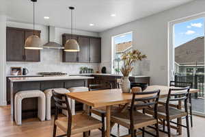 Dining room featuring light hardwood / wood-style floors