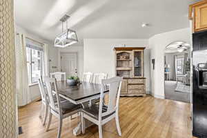 Dining room featuring light hardwood / wood-style flooring