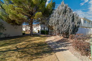 View of front of house with a front lawn