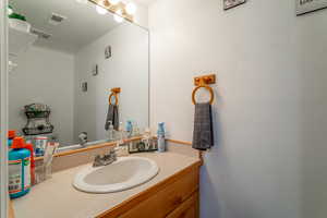 Bathroom featuring vanity