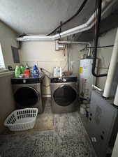 Laundry area in the basement