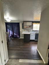 View of the kitchen from the living room.