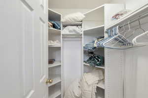 View of walk in closet