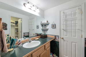 Bathroom featuring vanity