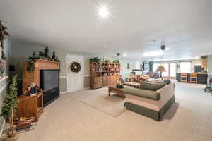 View of carpeted living room