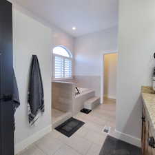 Master bathroom with walk-in shower