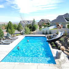 View of pool with a patio