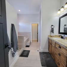 Master bathroom with walk-in shower