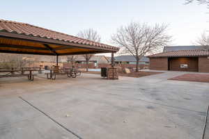 View of community featuring a gazebo