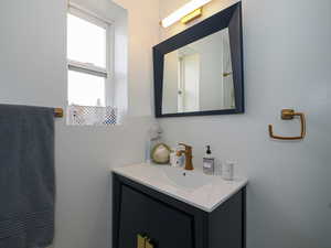 Bathroom featuring vanity