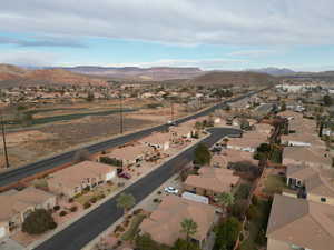 Bird's eye view featuring a mountain view