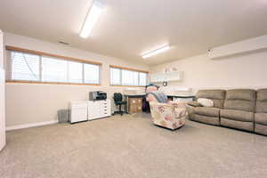 View of carpeted living room