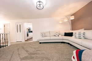 View of carpeted living room