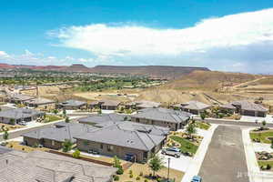 Bird's eye view featuring a mountain view