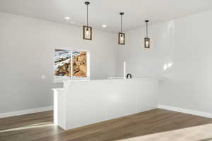 wet bar in the walk out basement