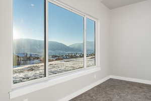 basement bedroom with Ski resort and mountain views