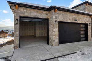 9X9 door 30 feet deep wake boat garage bay