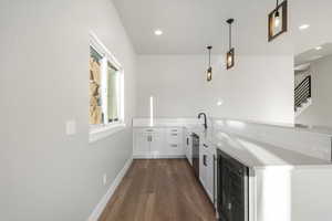 wet bar in the walk out basement