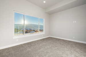 basement bedroom with Ski resort and mountain views