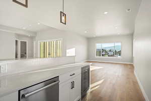 wet bar in the walk out basement