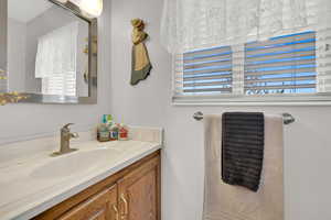 Bathroom featuring vanity