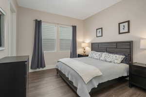 Spacious bedroom featuring a walk-in closet.