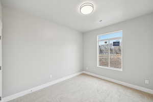 Unfurnished room featuring carpet floors