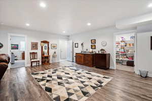 Interior space featuring light hardwood / wood-style flooring