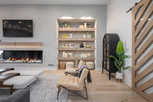 Living room featuring light hardwood / wood-style floors