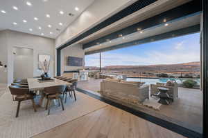 Dining room featuring light hardwood / wood-style flooring