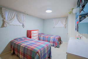 Bedroom with carpet floors