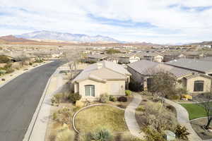 Bird's eye view featuring a mountain view