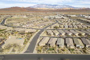 Bird's eye view featuring a mountain view