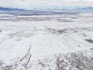 Drone / aerial view with a mountain view