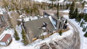 View of snowy aerial view