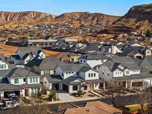 Bird's eye view featuring a mountain view