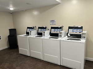 Laundry area with separate washer and dryer