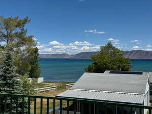 View of water feature featuring a mountain view