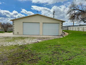 Garage with a yard