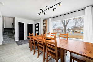 Dining room featuring light hardwood / wood-style flooring