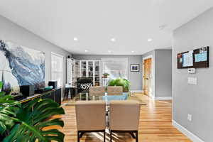 Dining room featuring light hardwood / wood-style flooring