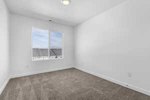 Unfurnished room featuring carpet