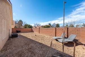 View of yard featuring central AC