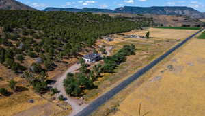 Bird's eye view featuring a mountain view