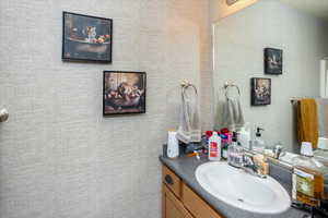 Bathroom featuring vanity