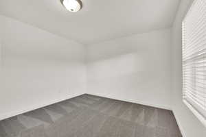 Unfurnished room with carpet floors