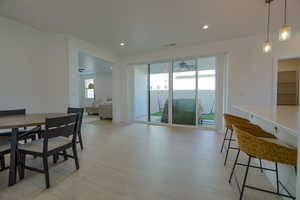 Dining room featuring light hardwood / wood-style flooring