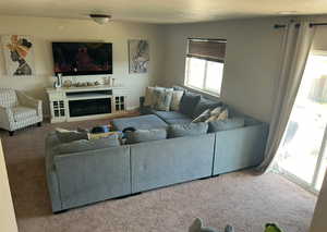 View of carpeted living room