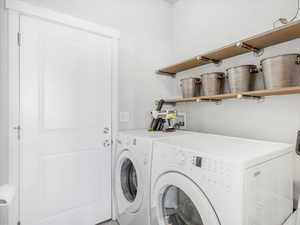 Main floor laundry, directly off garage.